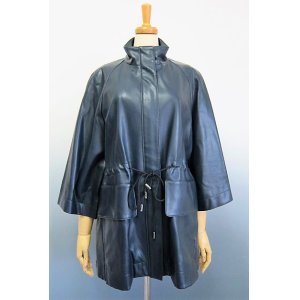 画像: FOXEY　NY　COLLECTION　サイズ４０　Faux Leather Anorak レザーハーフコート　