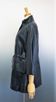 画像2: FOXEY　NY　COLLECTION　サイズ４０　Faux Leather Anorak レザーハーフコート　