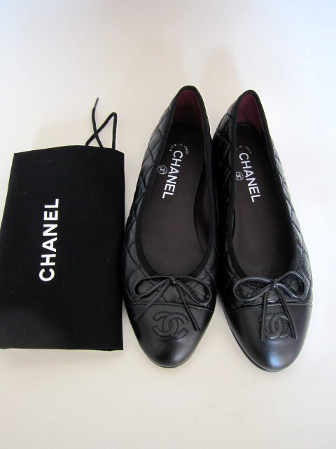 CHANEL サイズ３７ハーフC マトラッセキルティング レザー バレエシューズ - allabout MANOLO